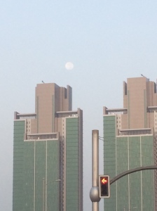 The moon one morning. Pretty.